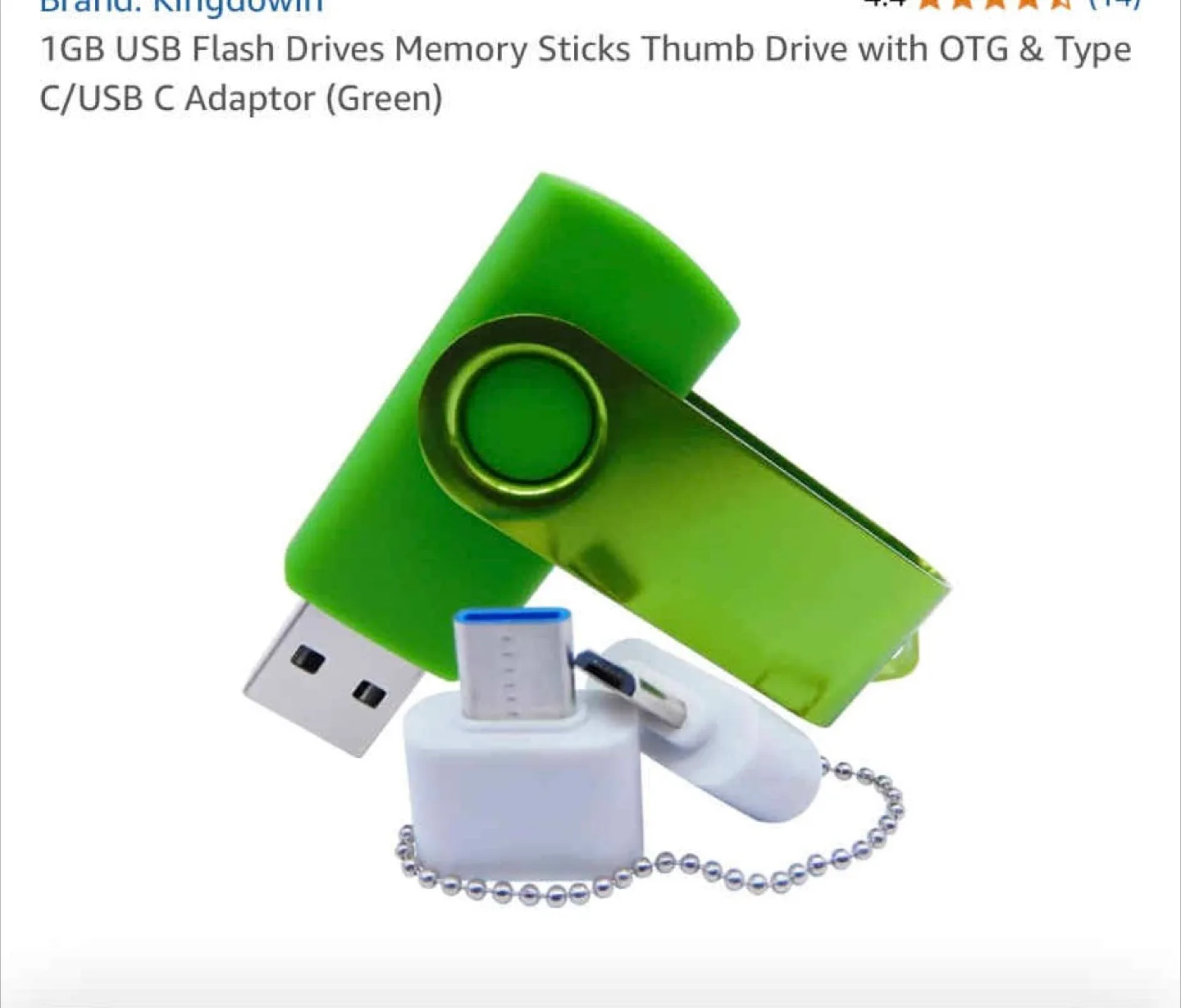 Kingdowin 1GB USB Flash Drive - Green thumbnail