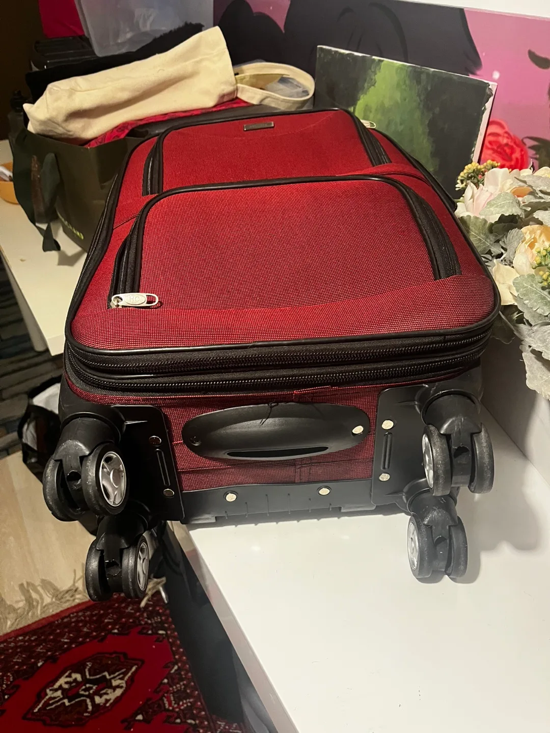 Red Rolling Suitcase - 21 Inches image indicator(2)