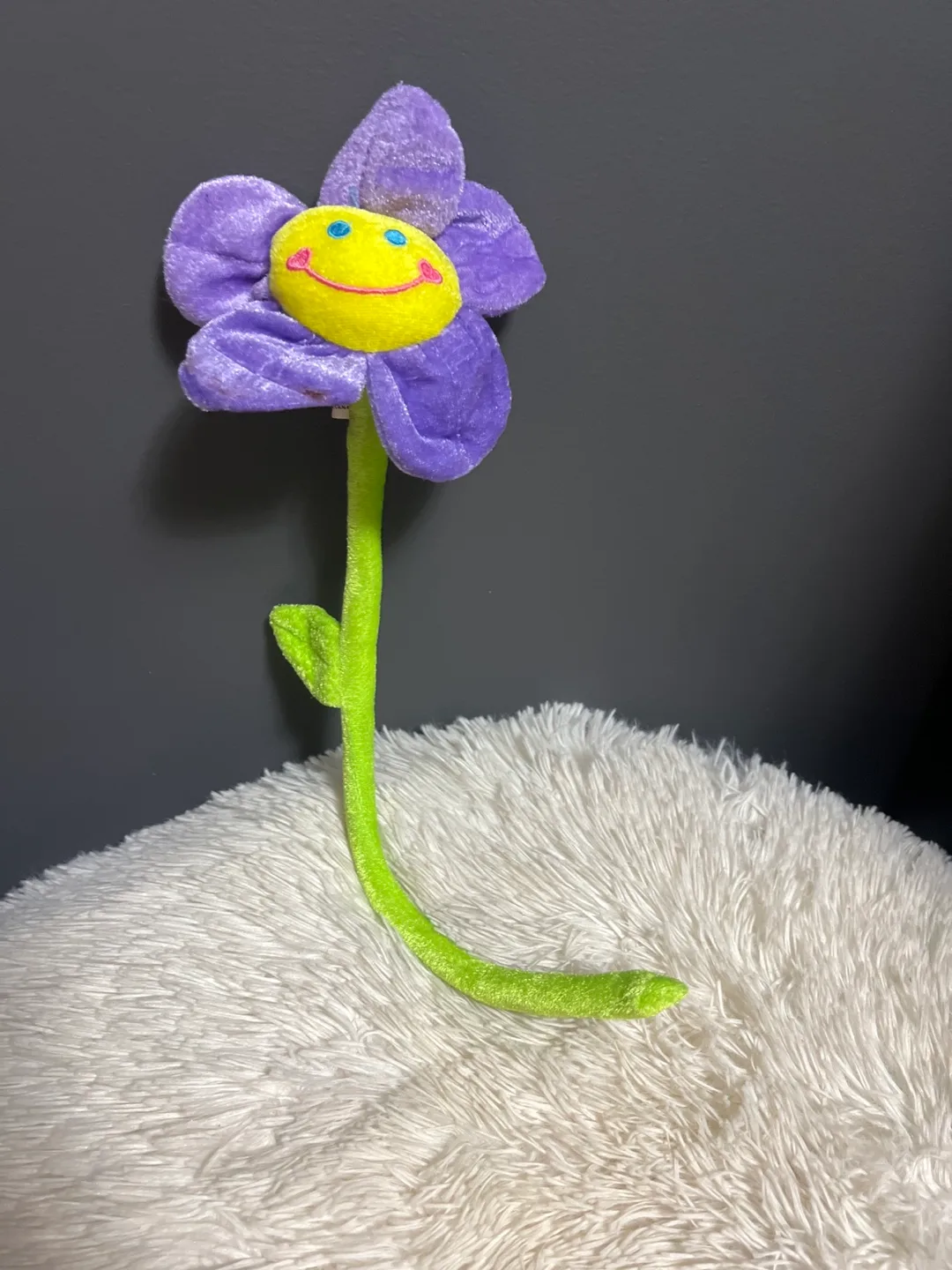 Plush Flower with Smiling Face