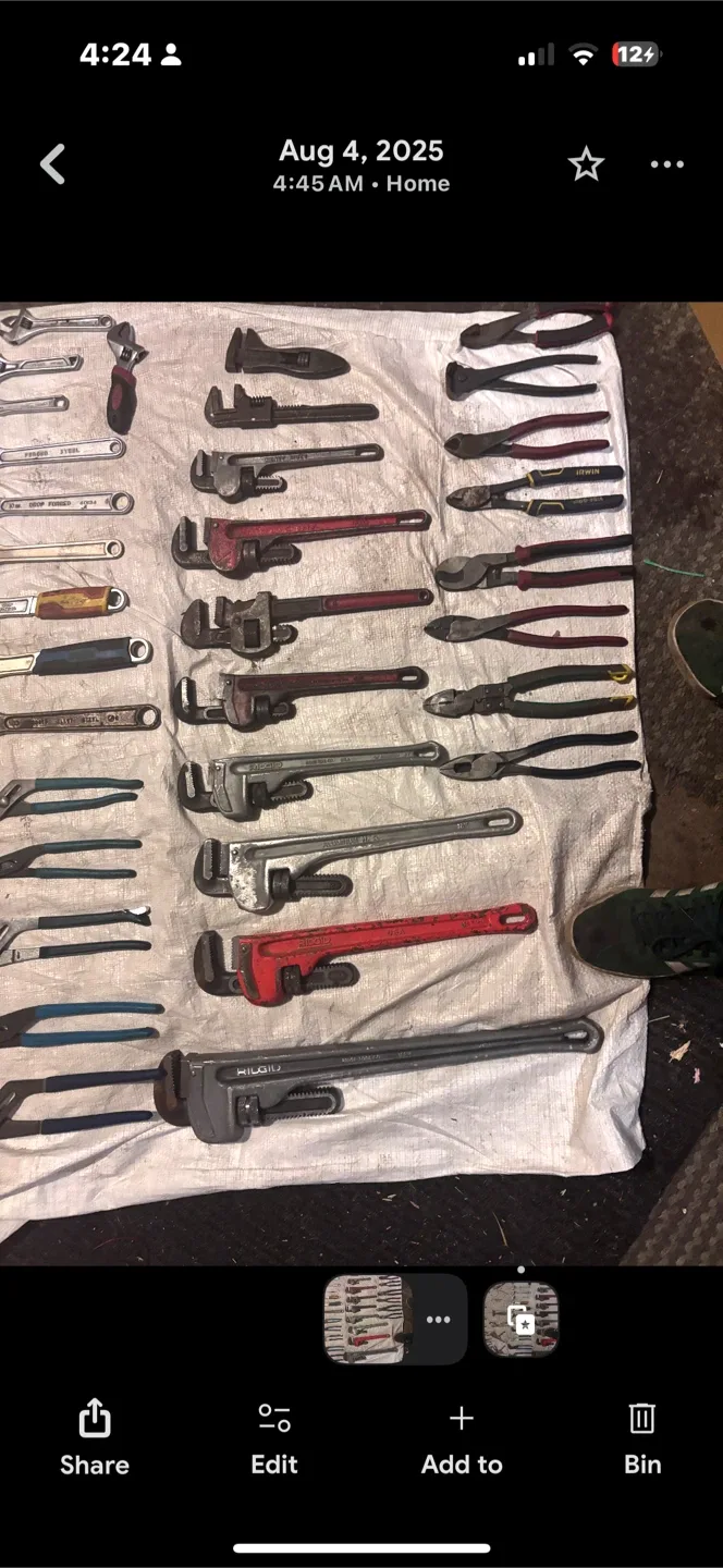 Assorted Used Pliers and Wrenches image indicator(5)