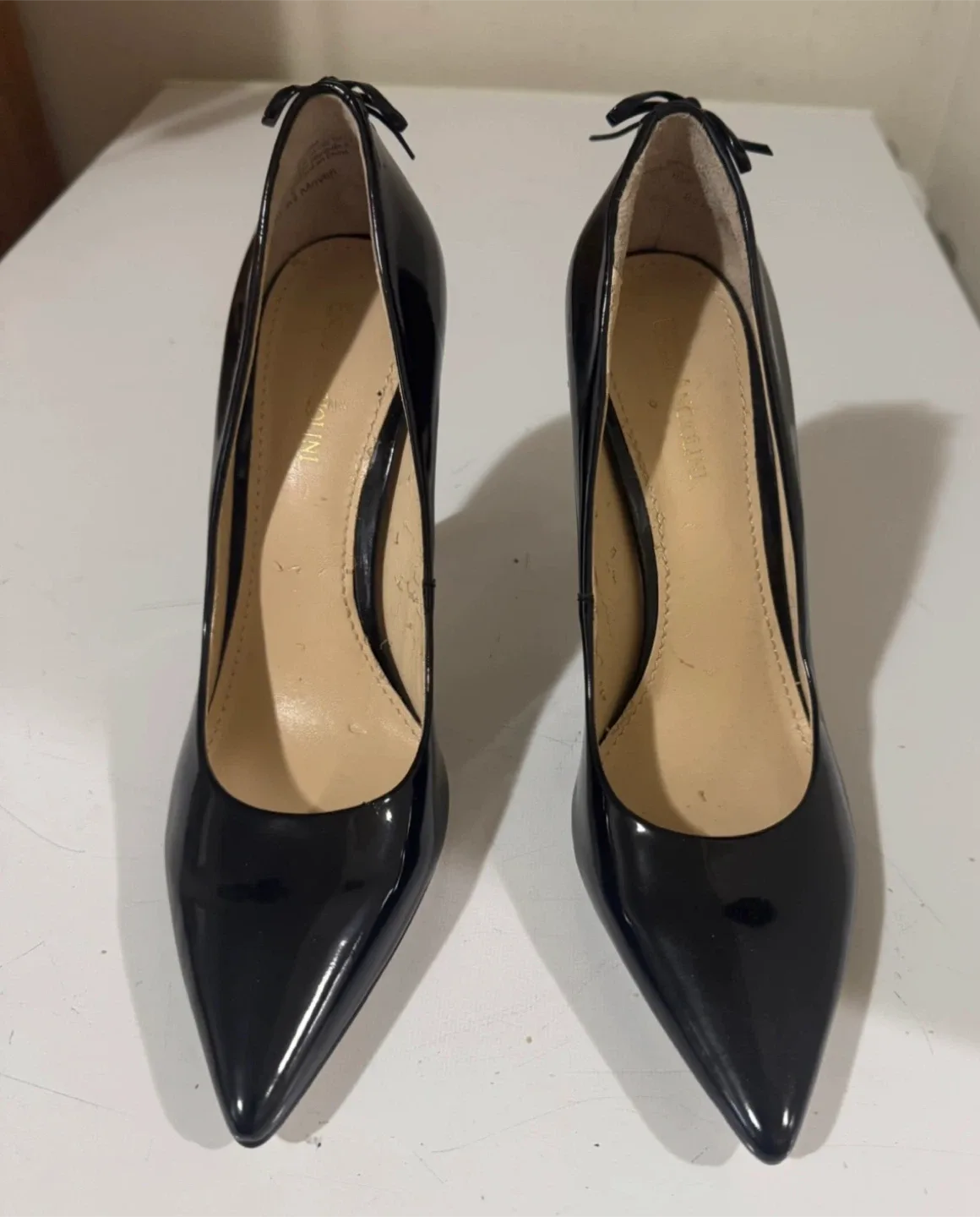 Enzo Angiolini Black Patent Leather Heels, Size 6.5M thumbnail