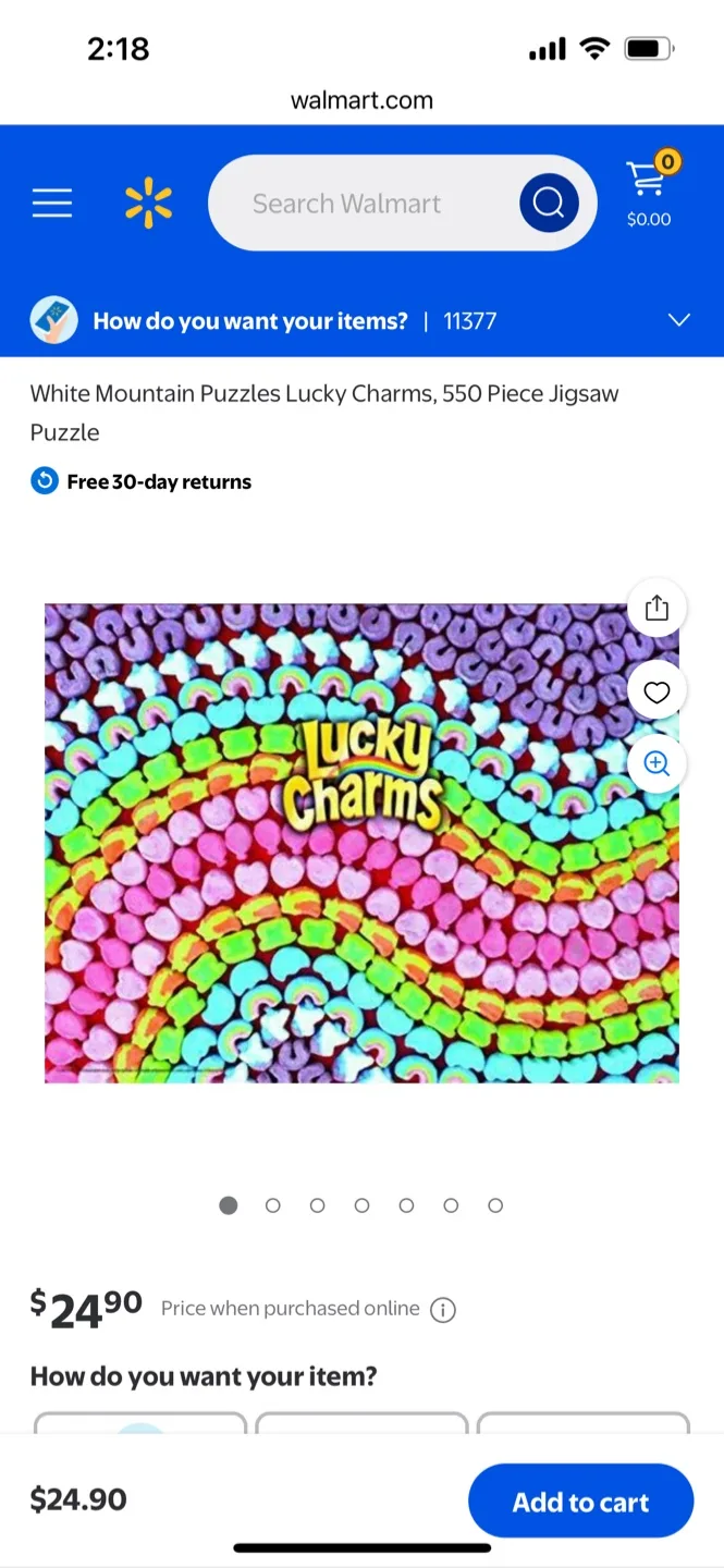 Jigsaw Puzzle - Lucky Charms Cereal - 550 Pieces: 18” X 24” image indicator(2)