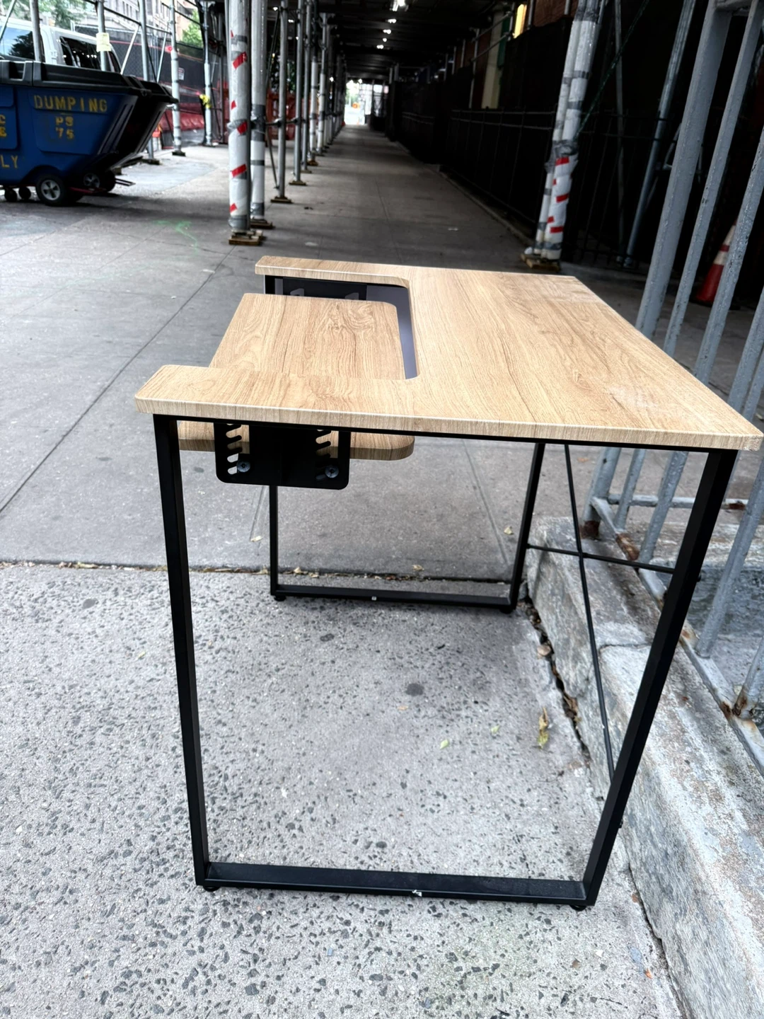 Free Wood & Black Metal Desk - photo 2