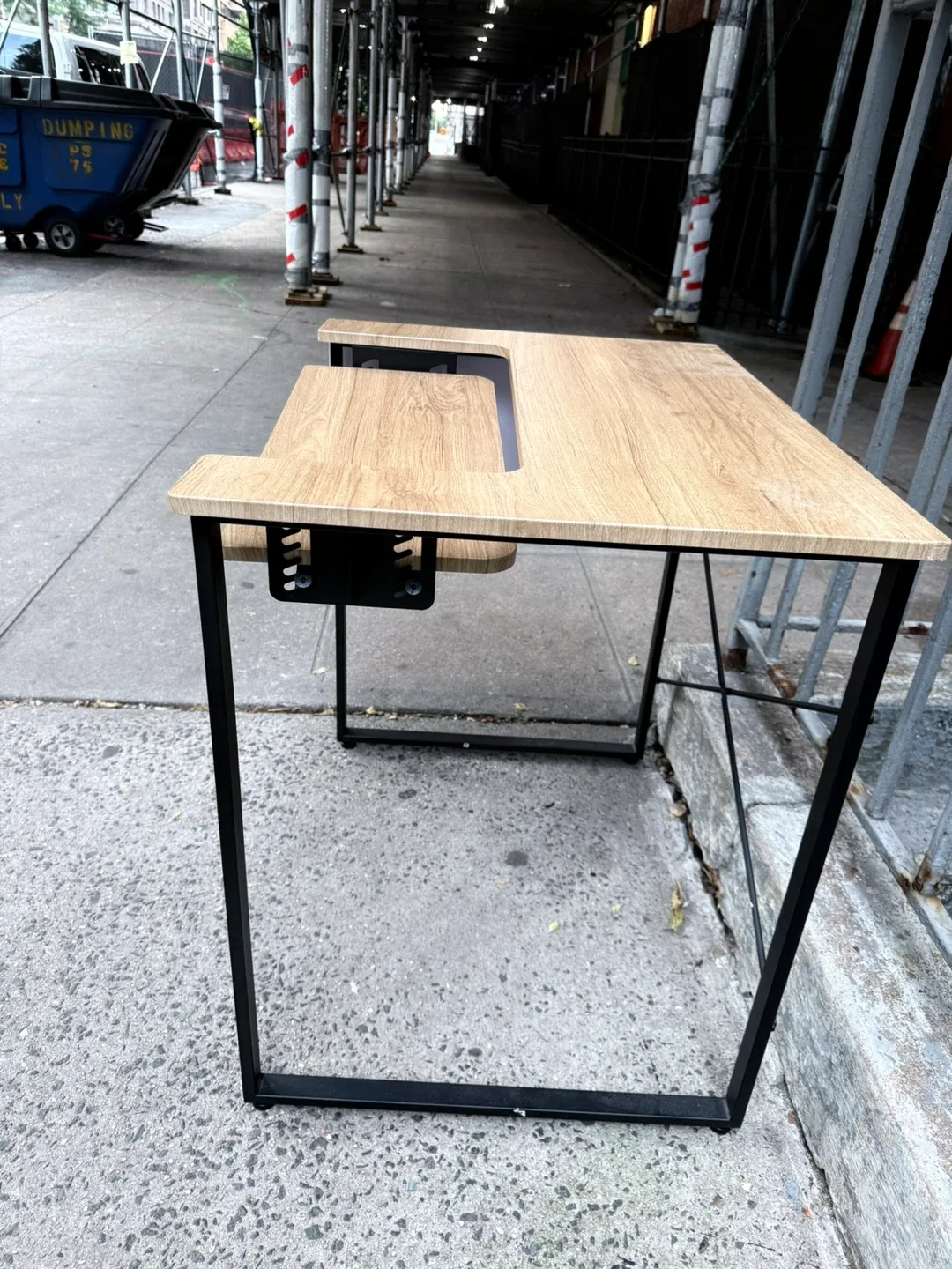 Free Wood & Black Metal Desk image indicator(2)