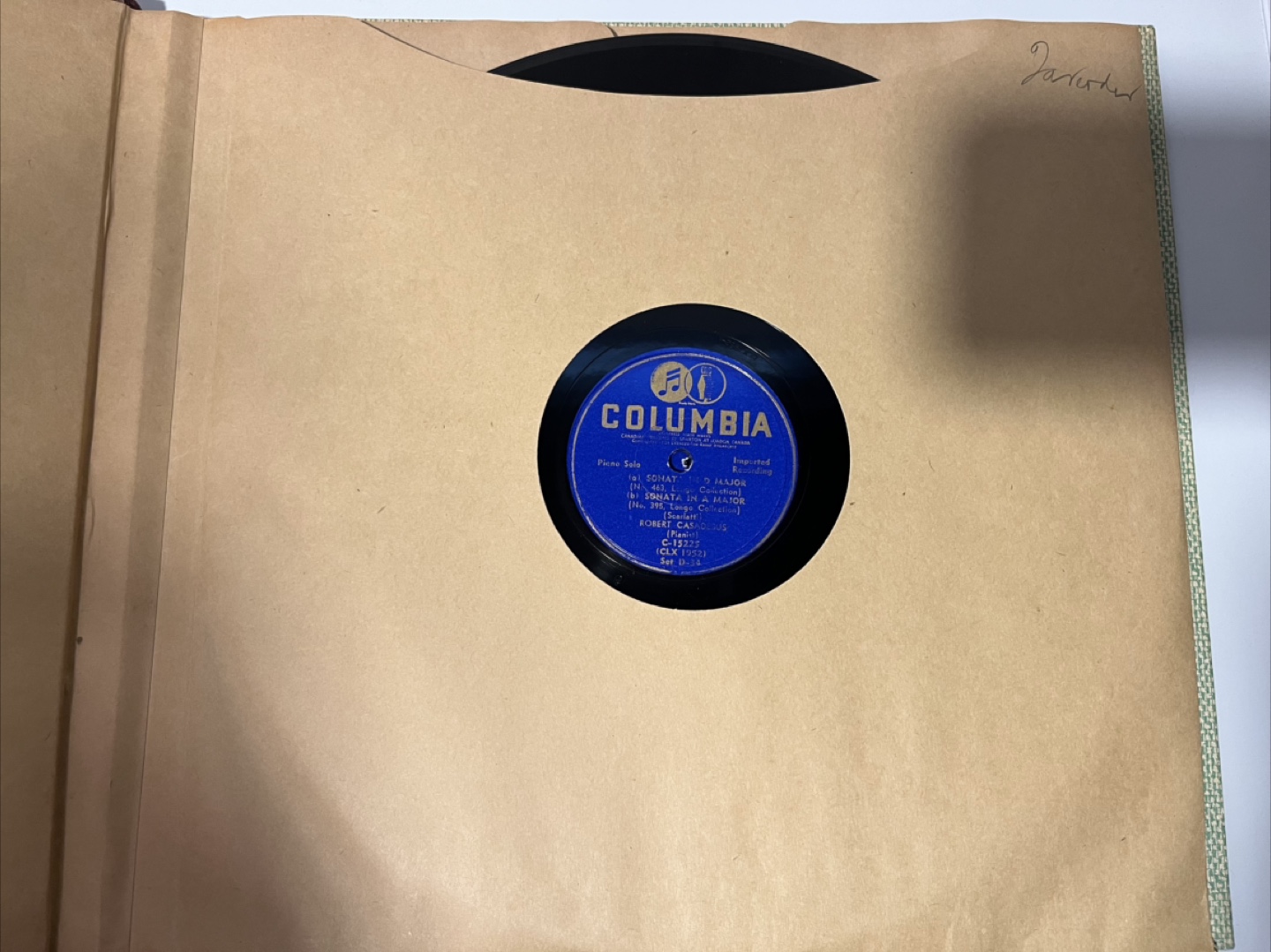 Columbia Album D-14 Sonatas by Scarlatti Vinyl Record Set - photo 2