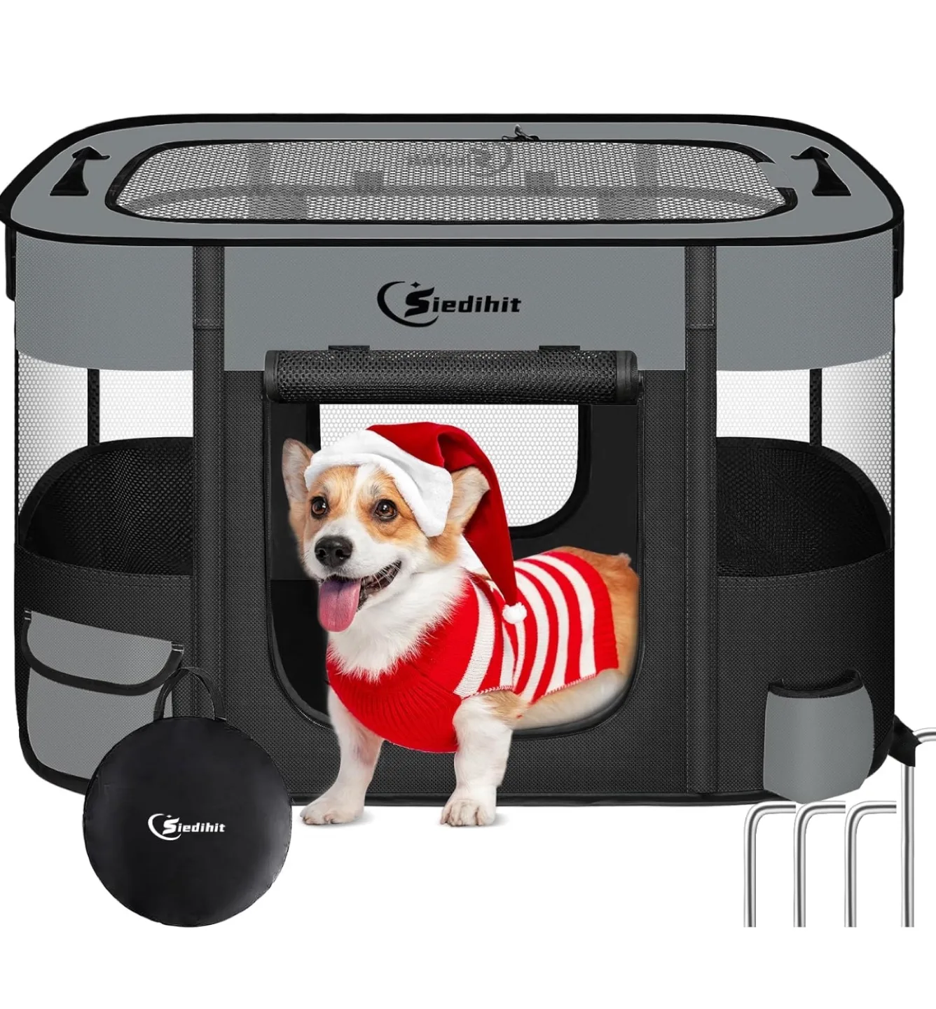 Siedihit Pet Playpen - Small - Dark Grey - BNIB thumbnail