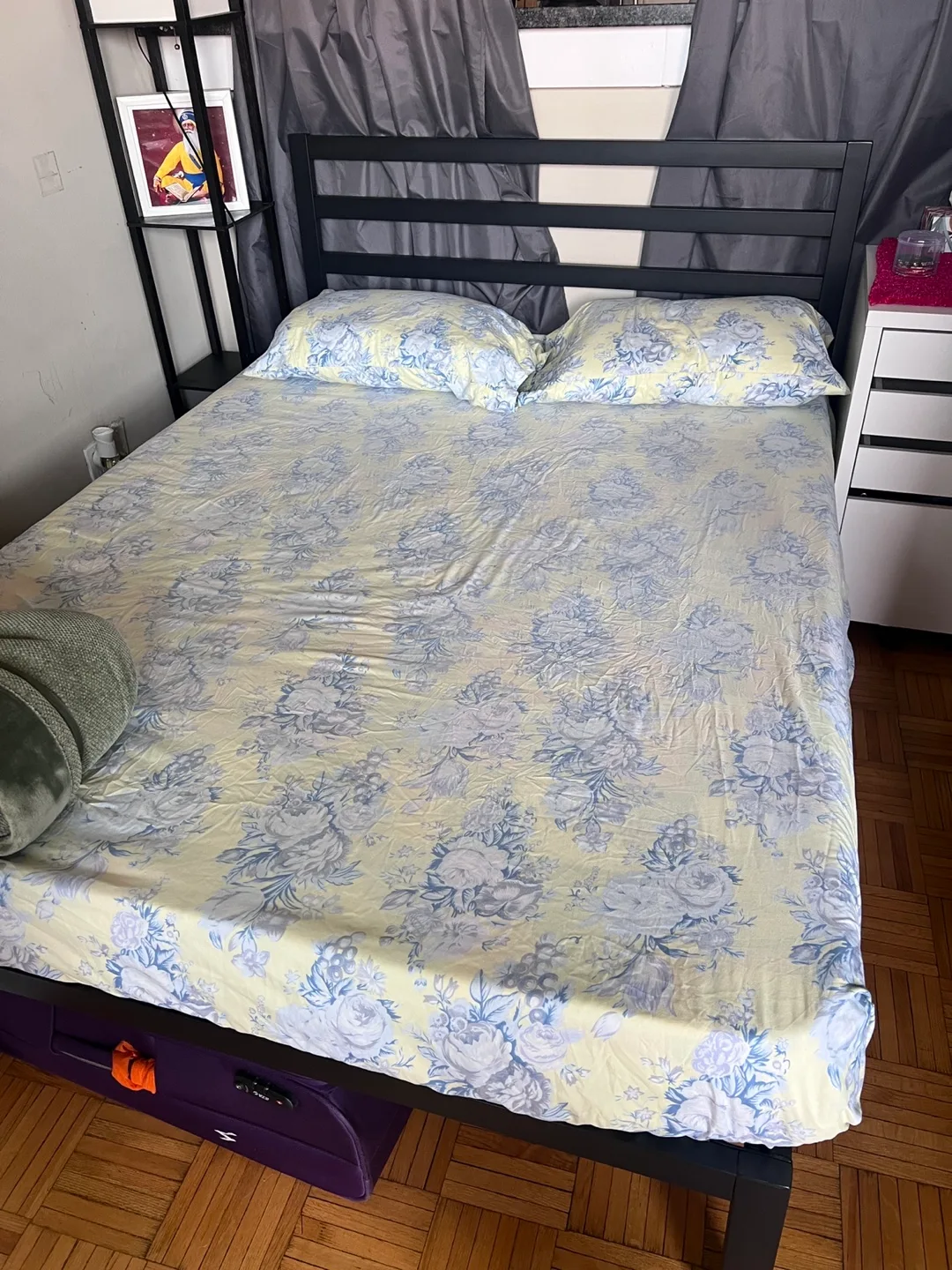 Full size Bed Frame with mattress thumbnail
