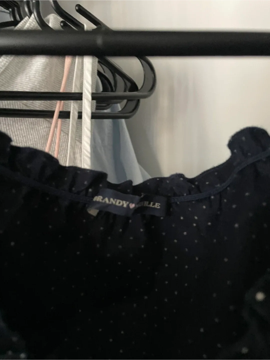 Brandy Melville Tops - Navy Polka Dot & White image indicator(2)