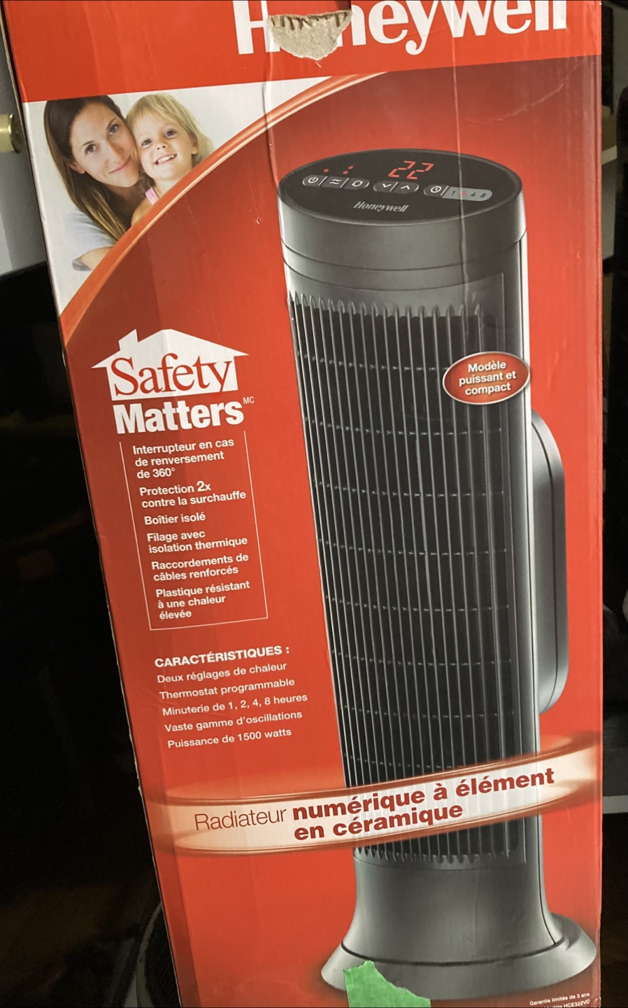Honeywell Digital Ceramic Tower Heater - Like New - photo 2