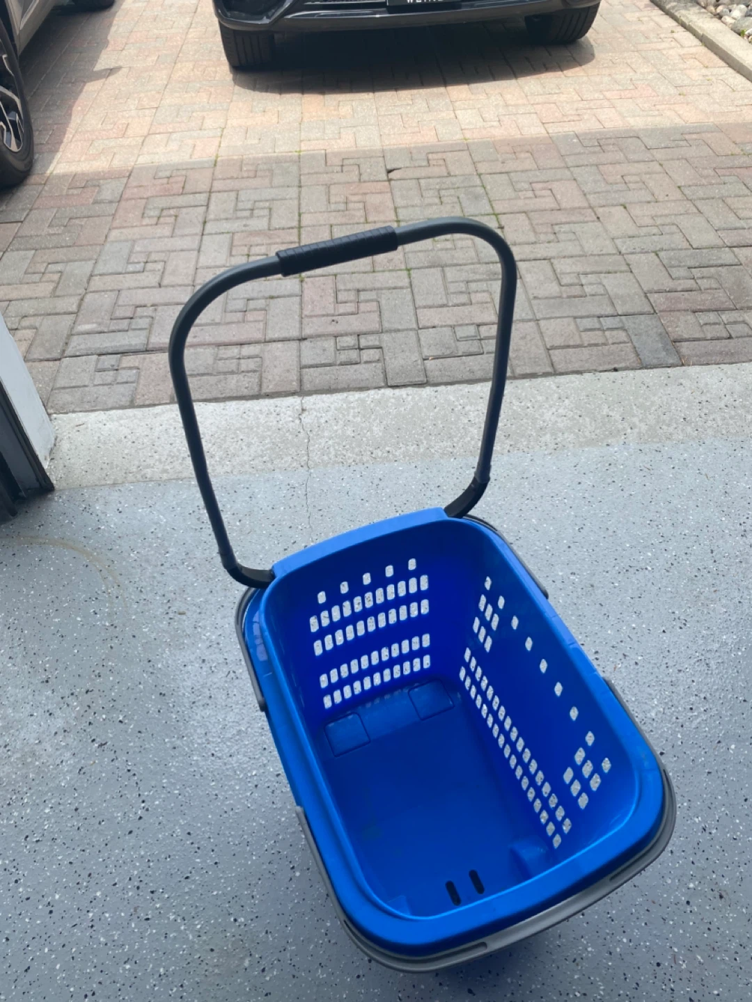 Blue Rolling Shopping Basket - photo 4