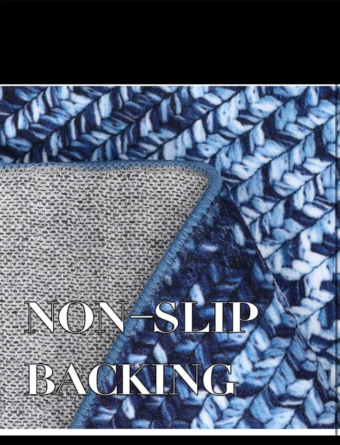 Blue Braided Rug - Low Pile Design 6x9 image indicator(3)