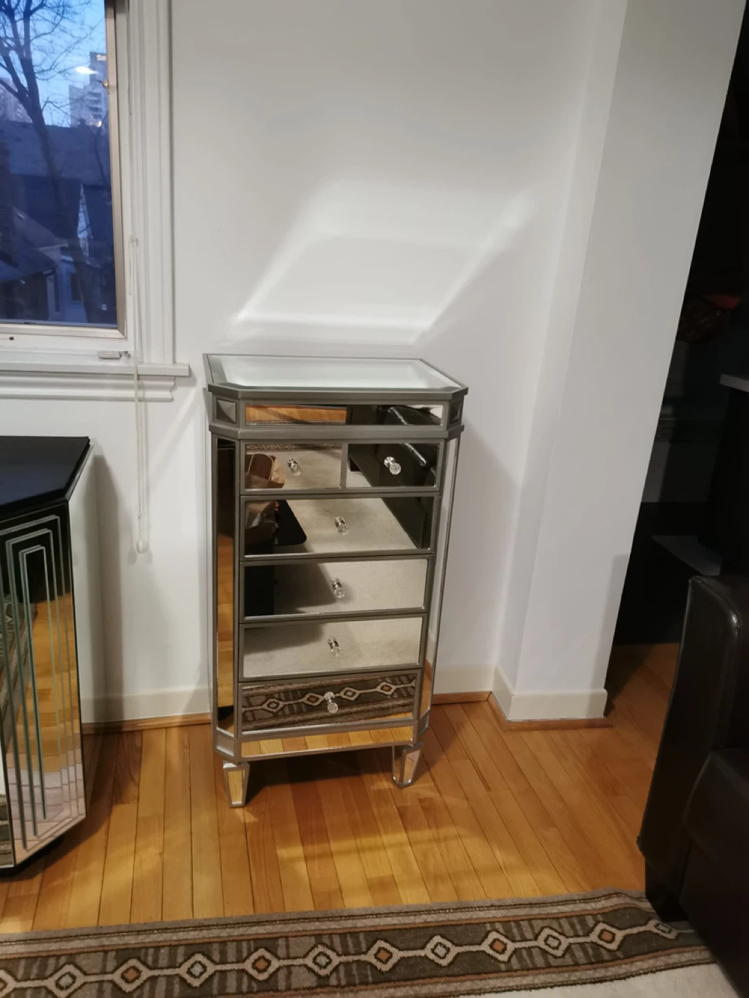 Mirrored 5-Drawer Jewelry Chest