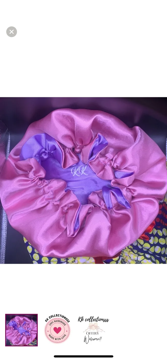 KK Collectionsss Handmade Satin Bonnet image indicator(2)