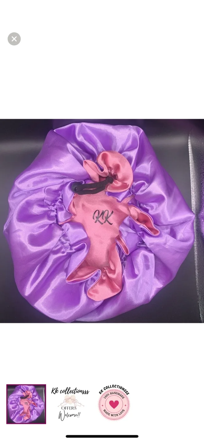 KK Collectionsss Handmade Satin Bonnet image indicator(3)
