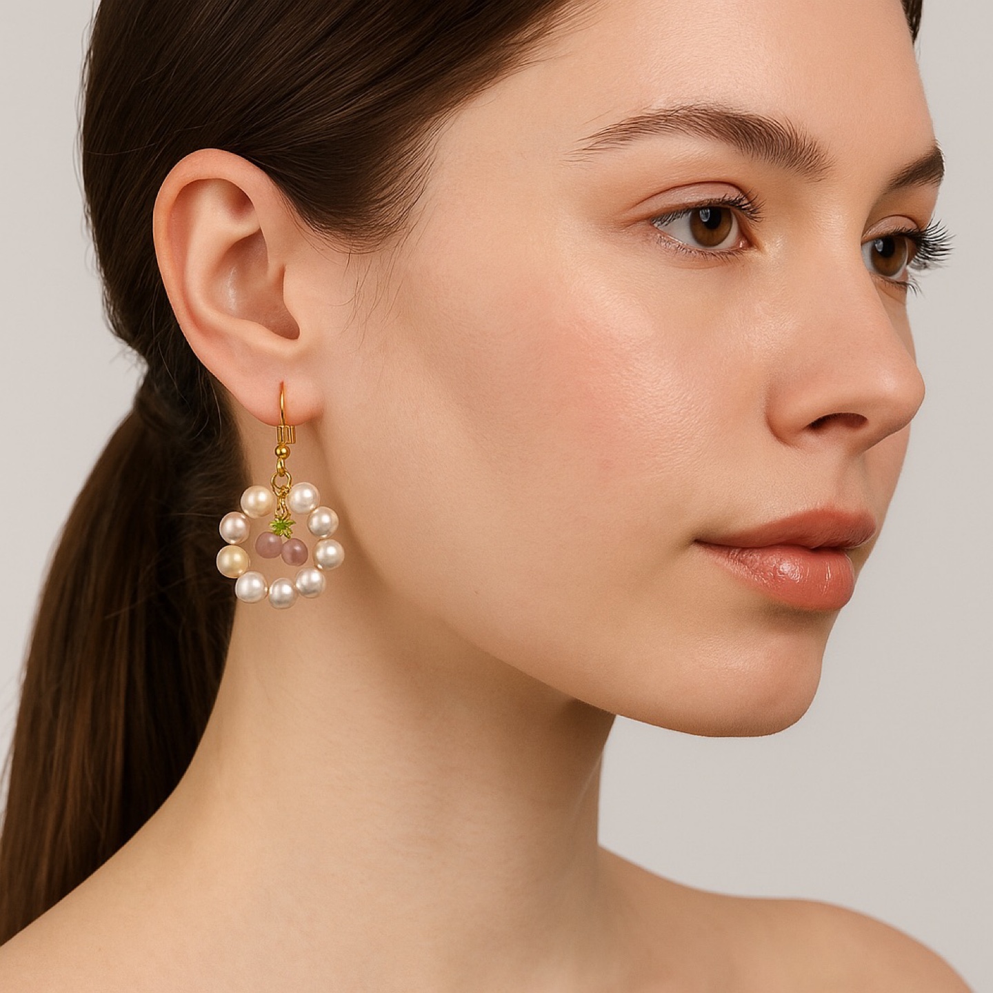 Pearl and Gemstone Earrings