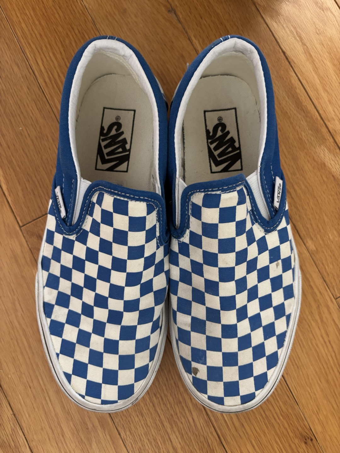 Vans Slip-On Blue/White Checkered - Size 6.5