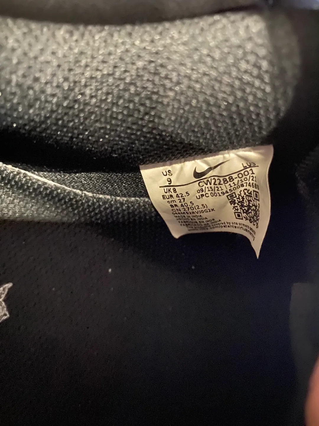 Nike Black Air Force 1 (Size 9M) image indicator(6)