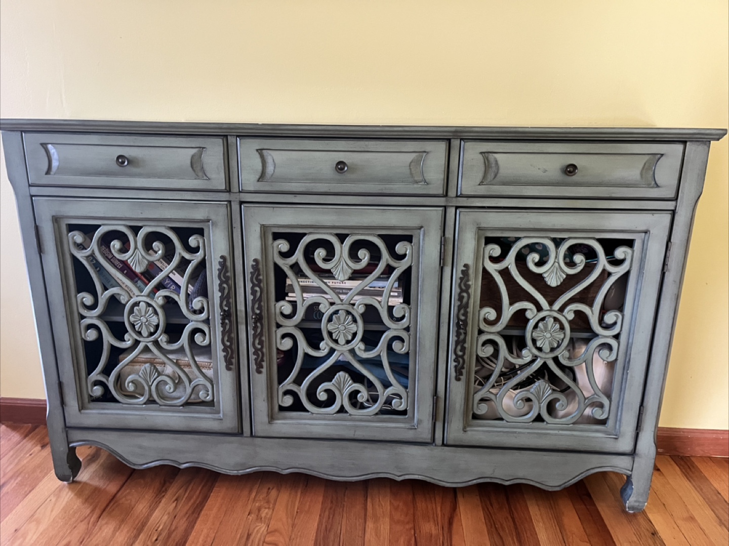 Blue-Gray Buffet Cabinet