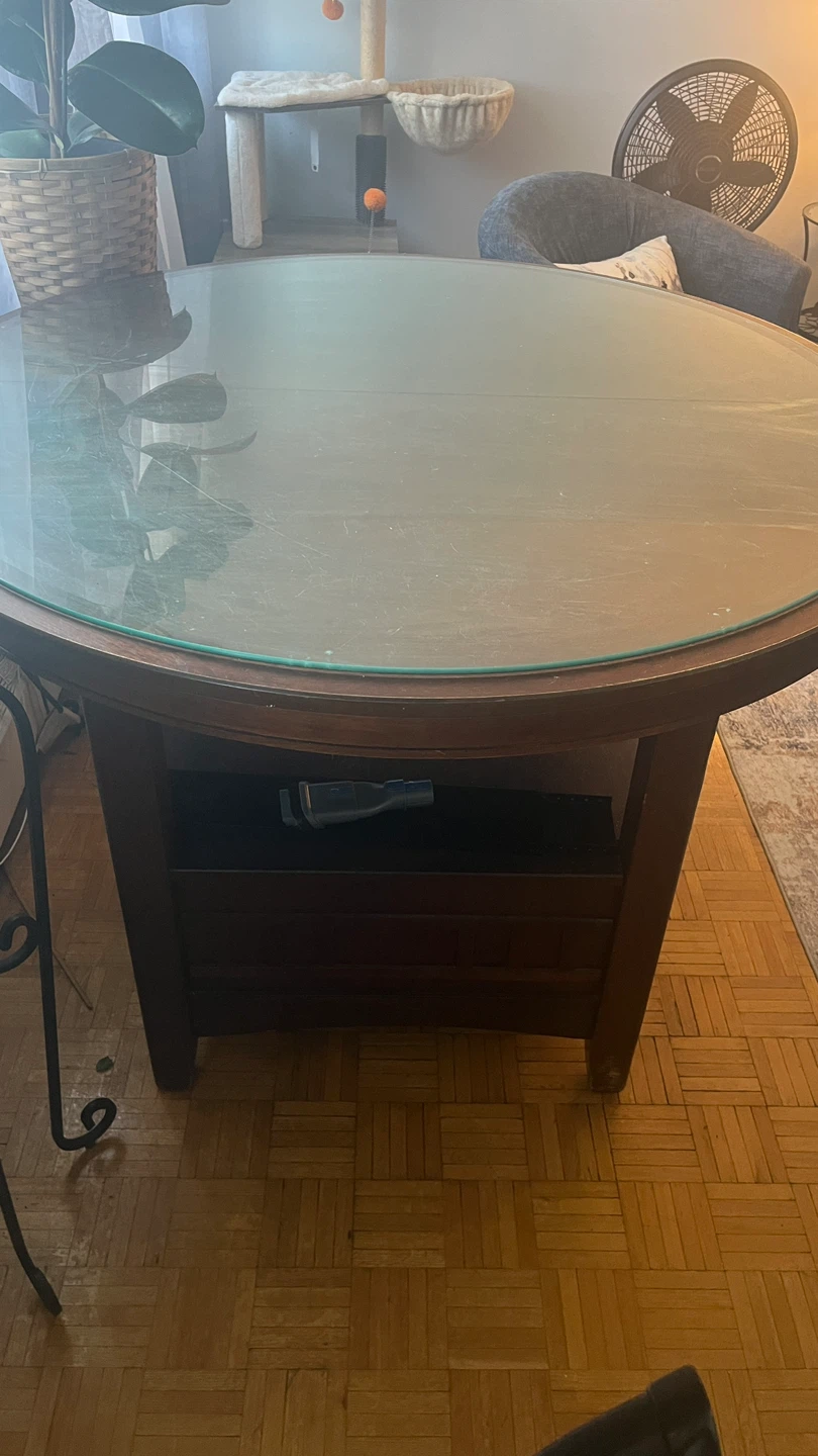 Round counter height dining table