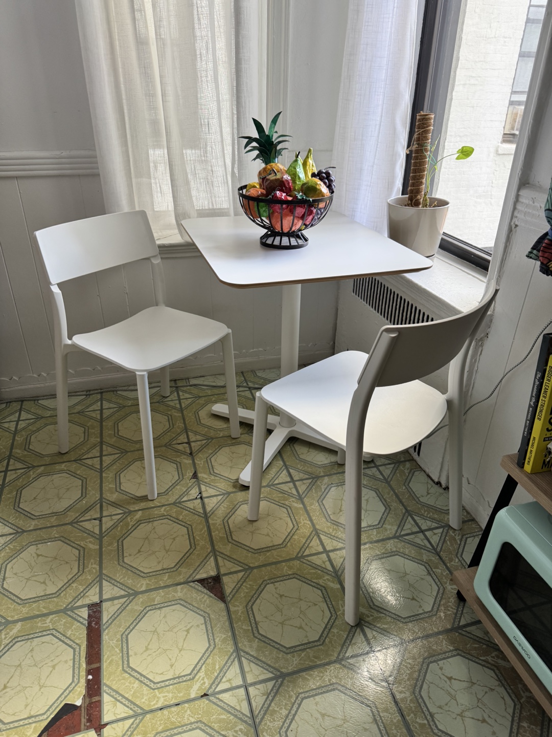 Ikea White Café Table + Chairs