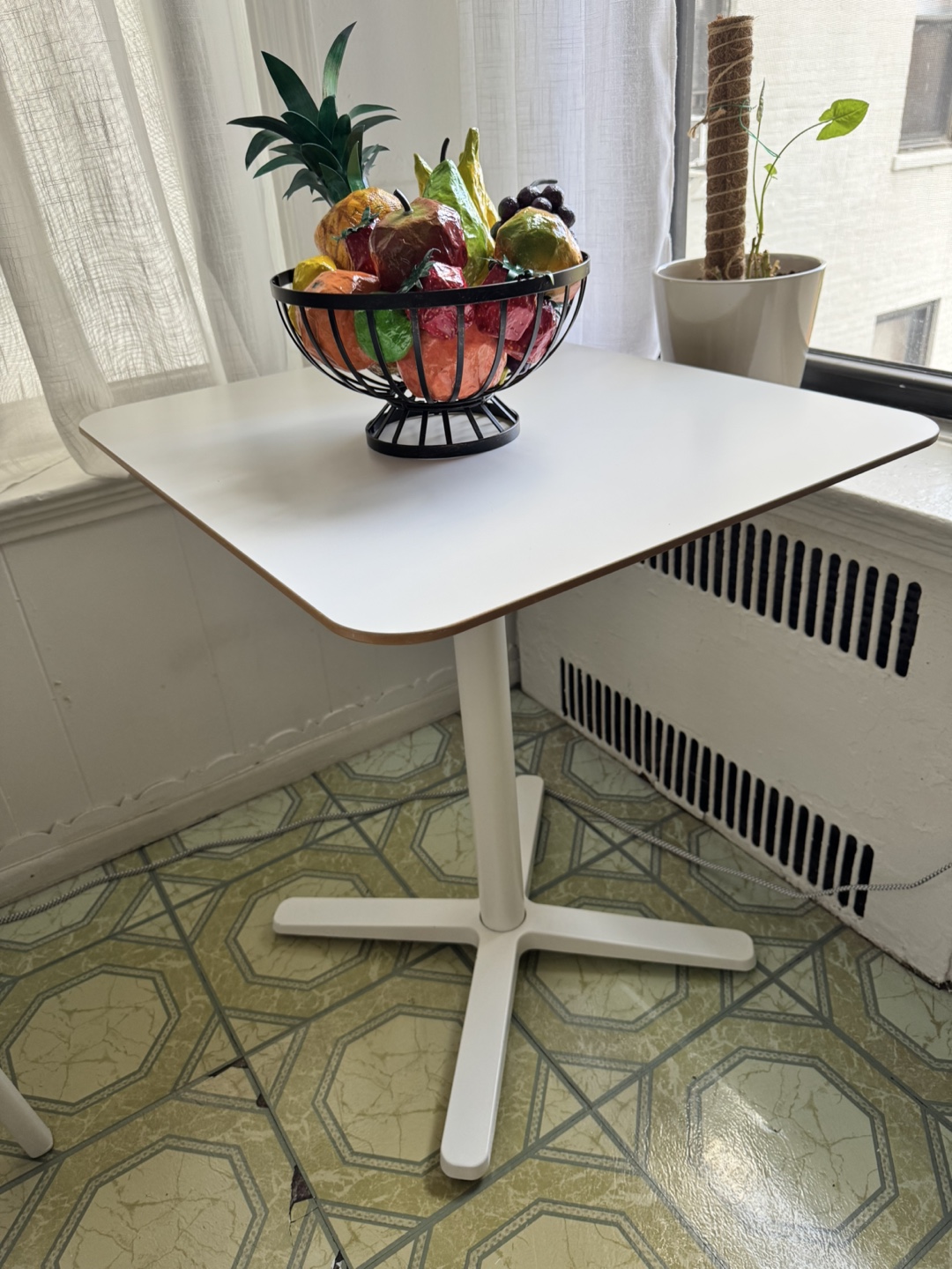 Ikea White Café Table + Chairs - photo 2