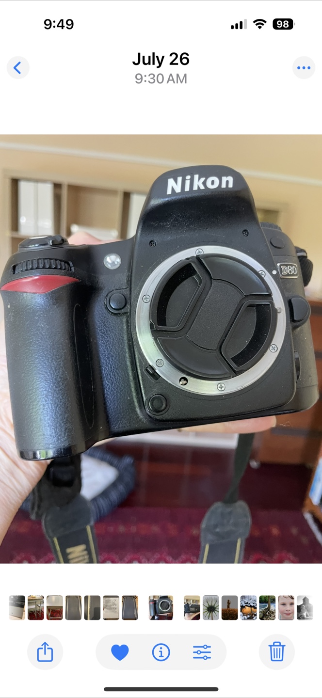 Nikon D80 DSLR Body only.
