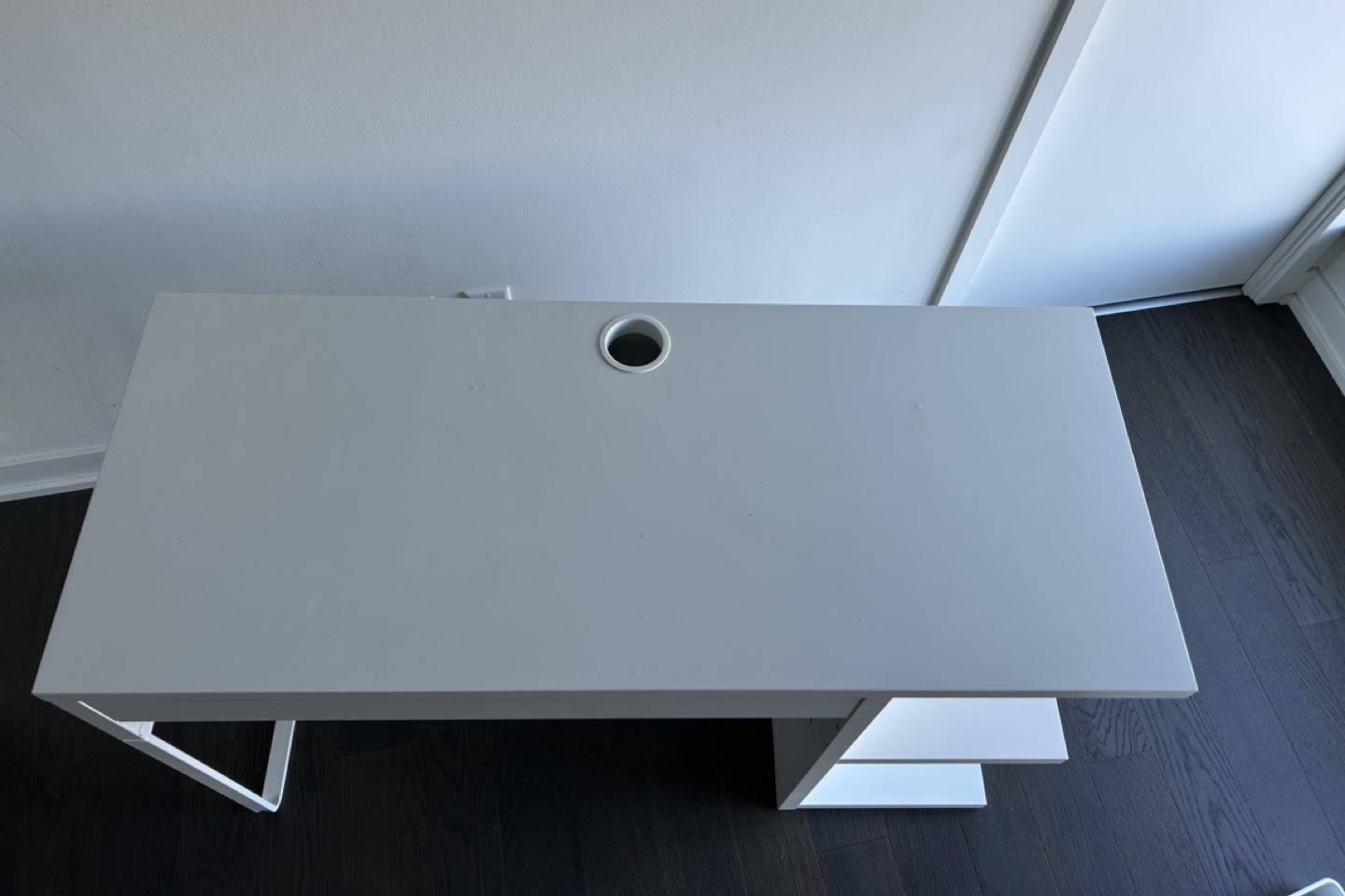 White Desk with Storage Shelves - photo 3