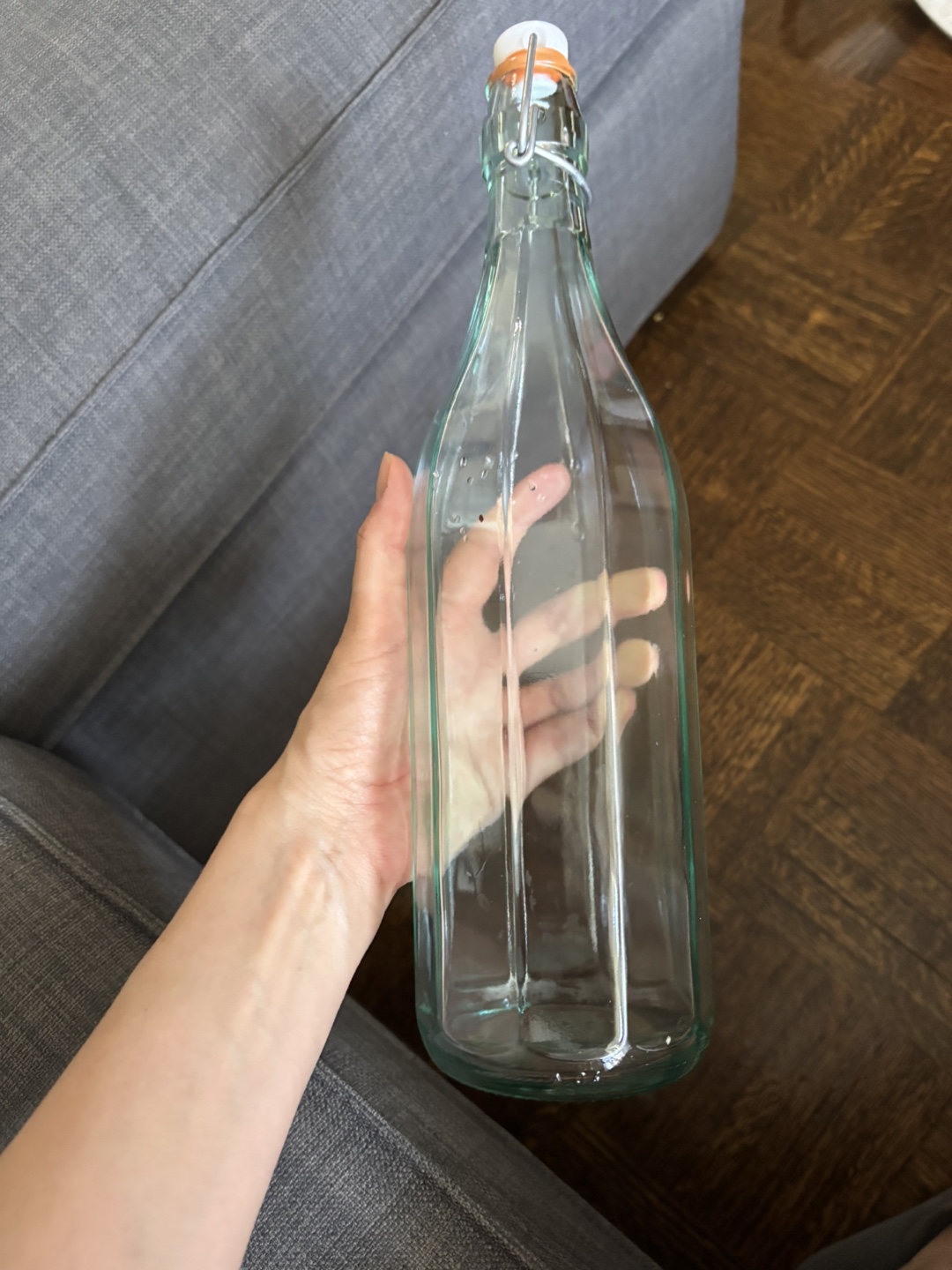Free Glass Bottle with Stopper