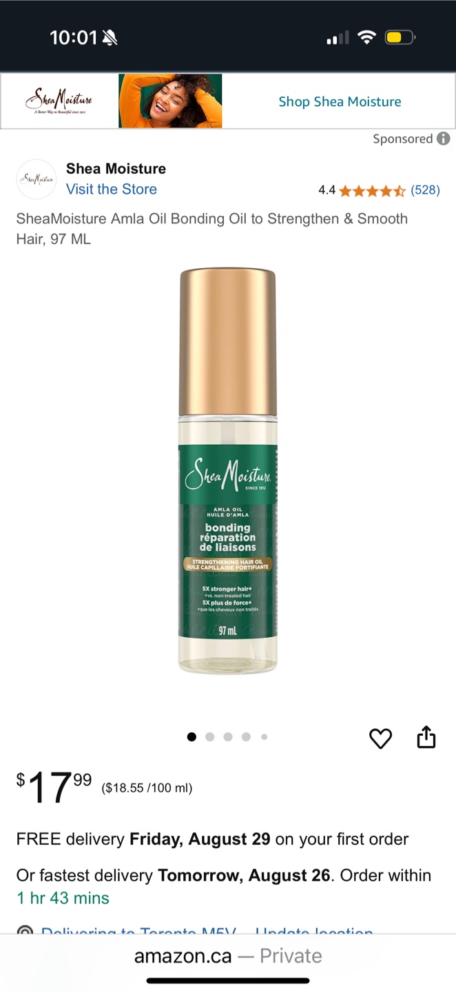 7 bottles of Shea Moisture Bonding Repair Hair Oil - photo 3