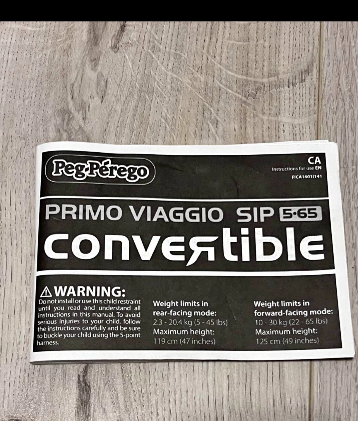 Peg Perego Primo Viaggio SIP 5-65 Convertible Car Seat