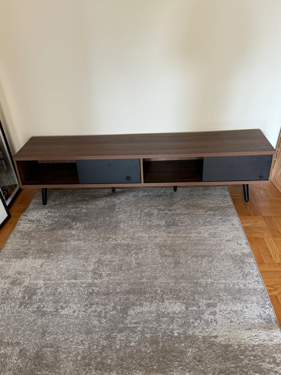 Brown & Black TV Stand Media Console