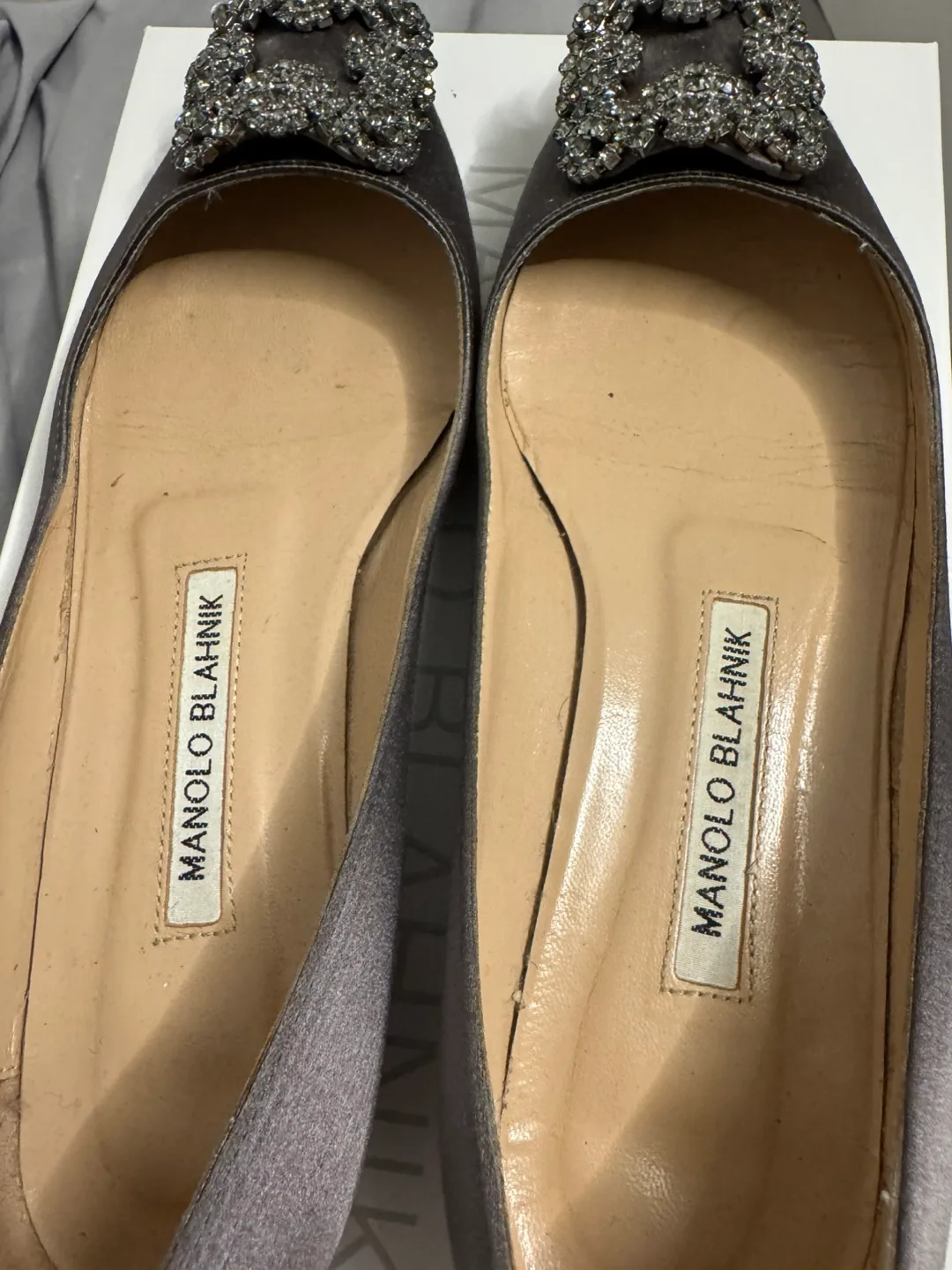 Manolo Blahnik Satin Hangisi Flats image indicator(2)