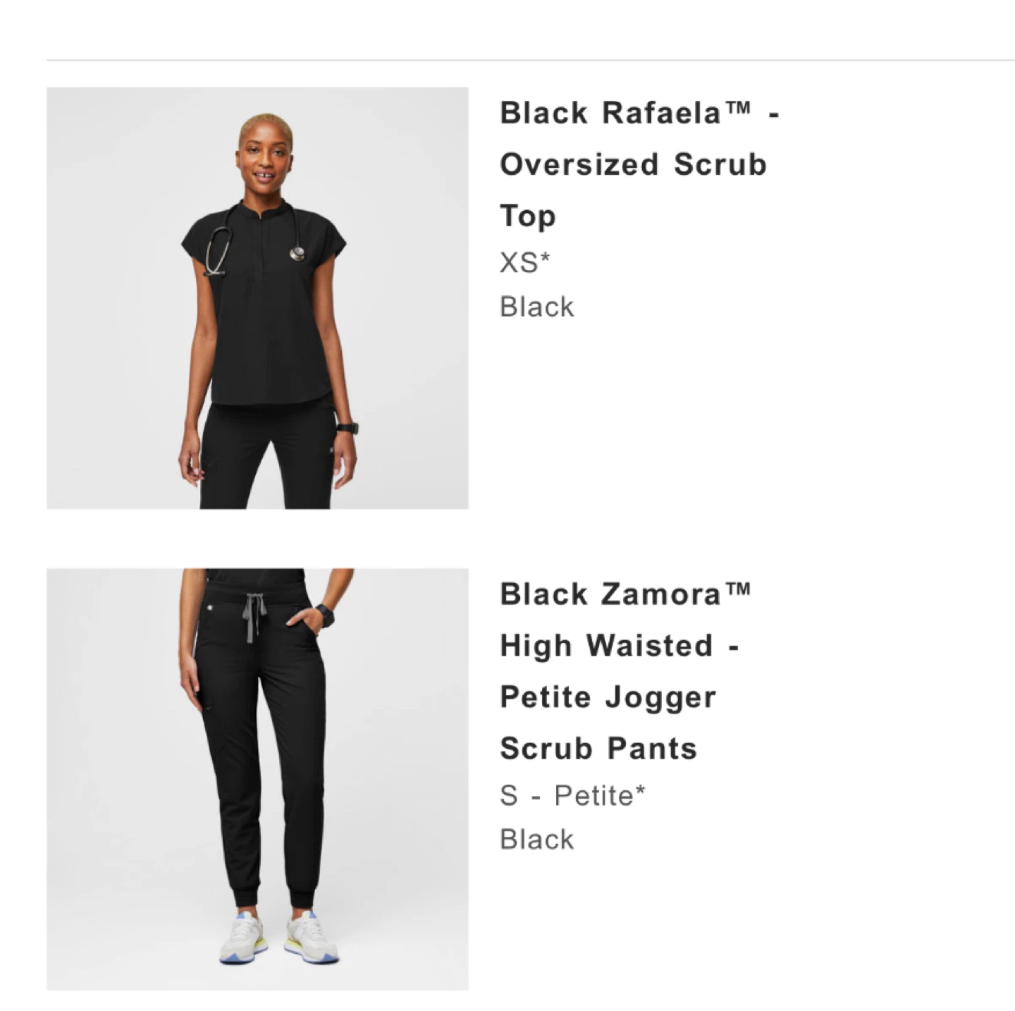FIGS Rafaela Scrub Top (XS) & Zamora Jogger (S)