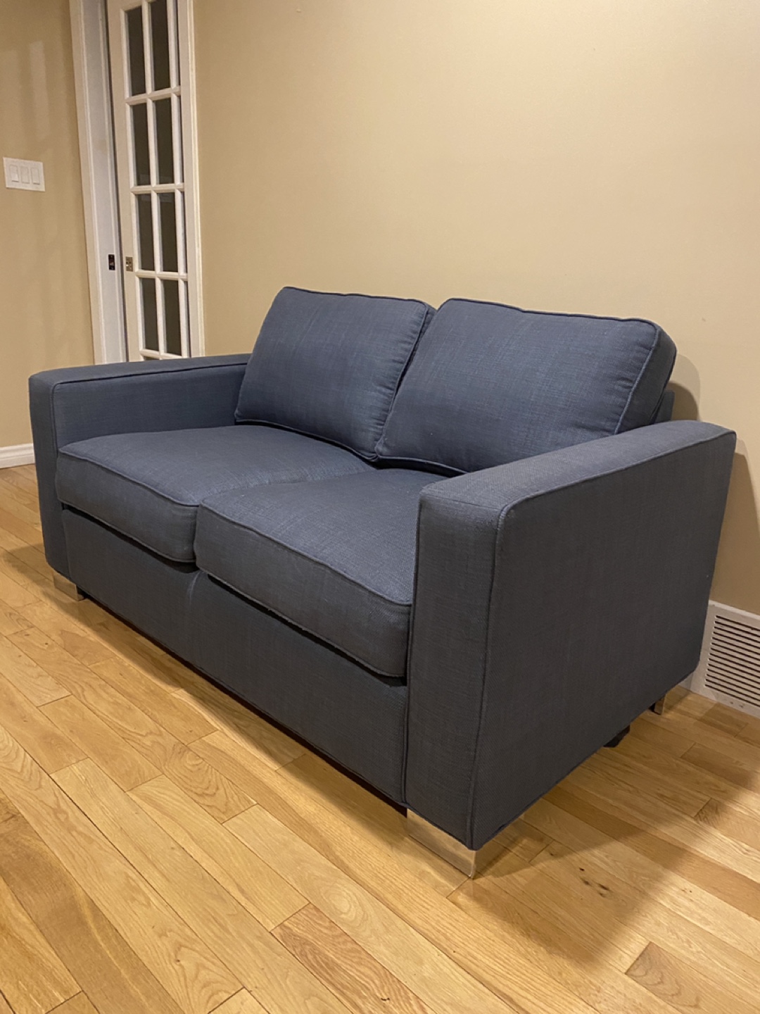 Modern Large Size Blue Loveseat Sofa (CAN DELIVER) - photo 2