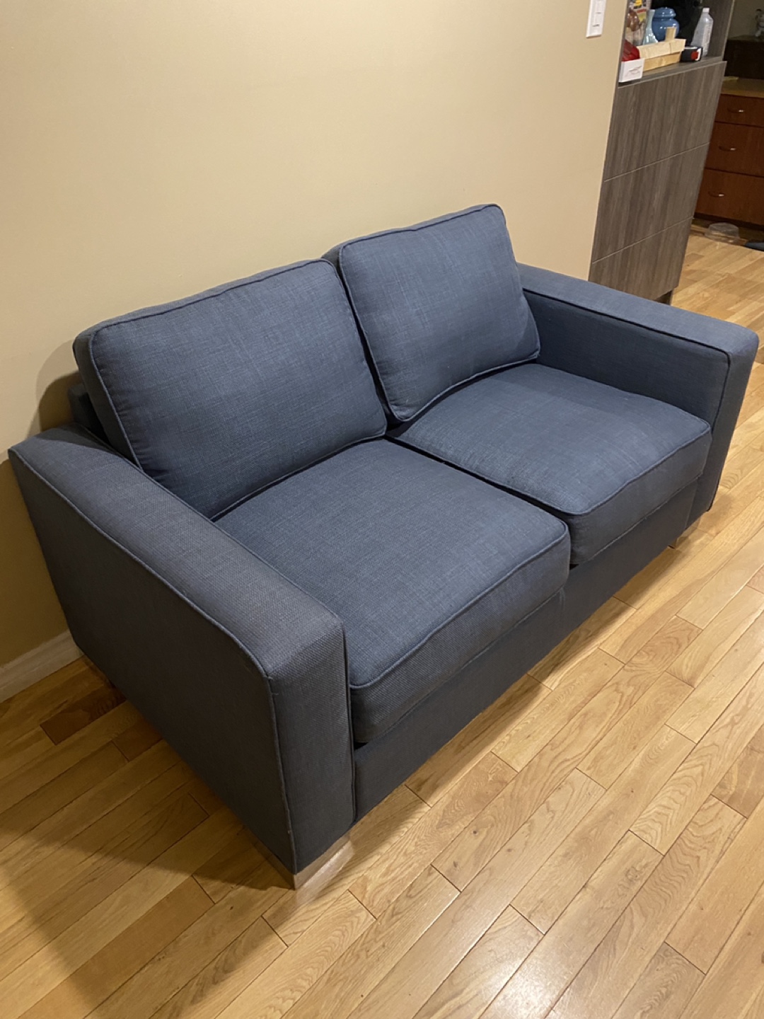 Modern Large Size Blue Loveseat Sofa (CAN DELIVER) - photo 3