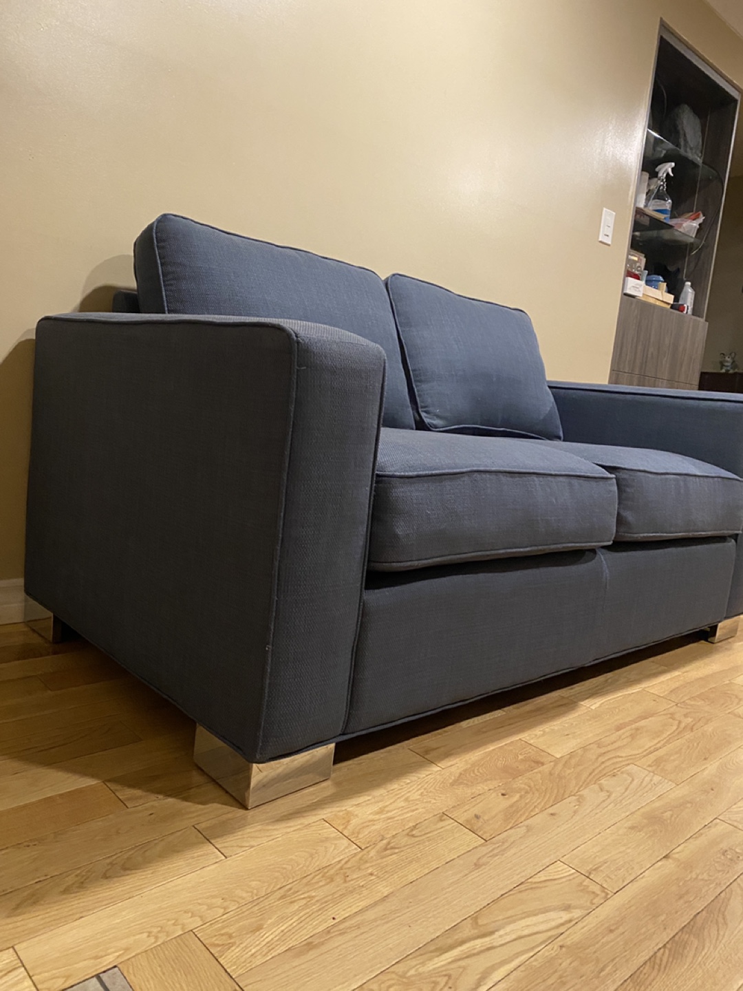 Modern Large Size Blue Loveseat Sofa (CAN DELIVER) - photo 4