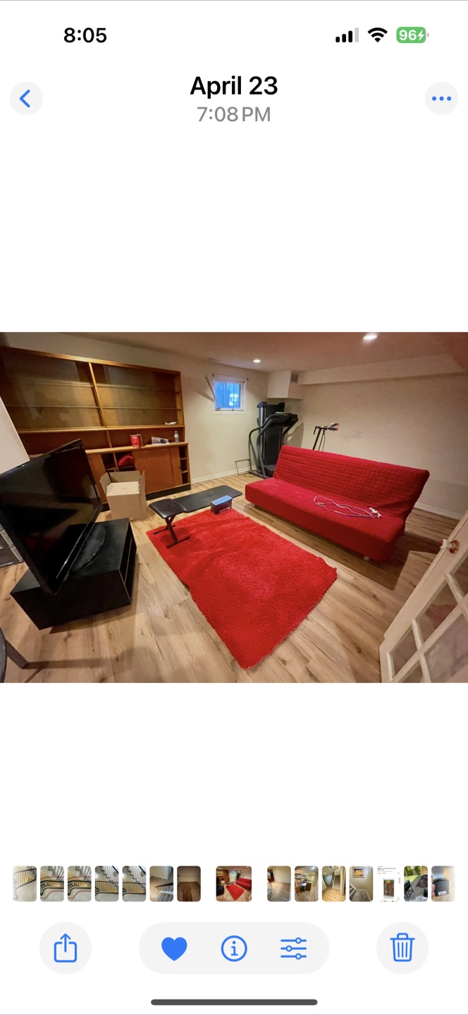 Red IKEA Lycksele Lövås Sofa Bed