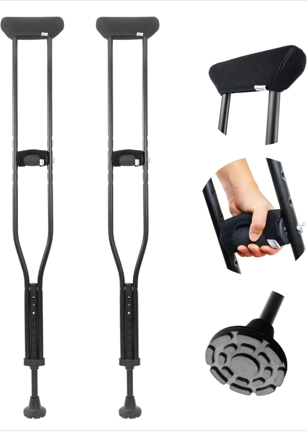 Crutches - Adjustable, Black image indicator(4)