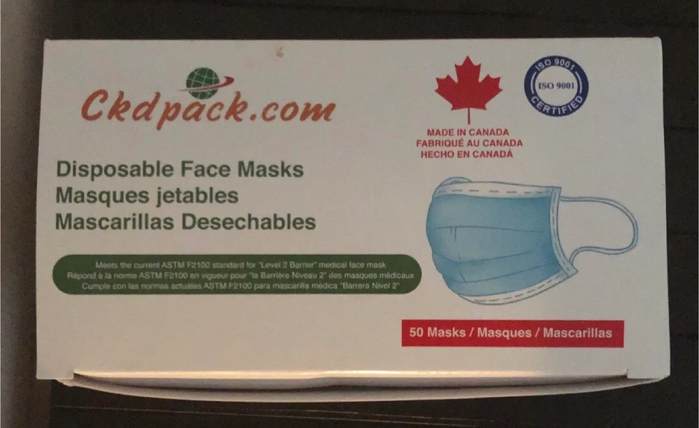 🆓Ckdpack.com Disposable Face Masks - 50 Masks thumbnail