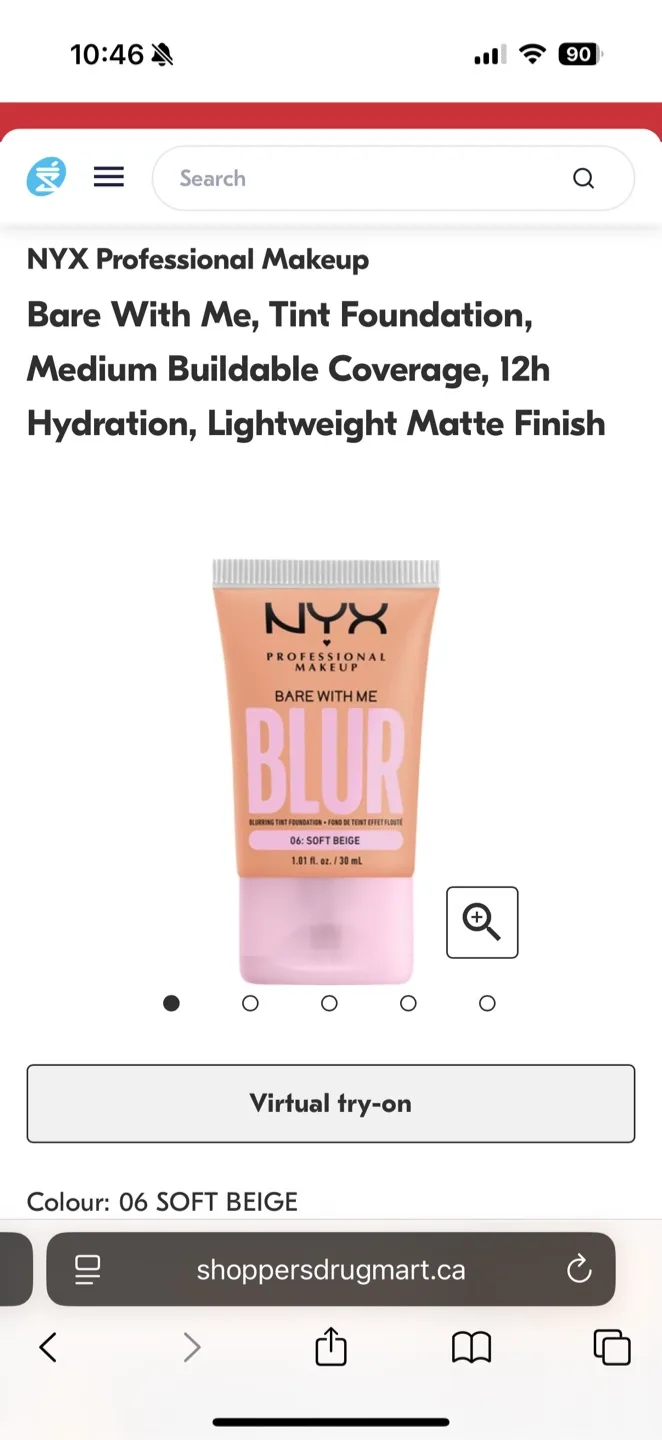 NYX Bare With Me Blur Tint Foundation - Soft Beige thumbnail