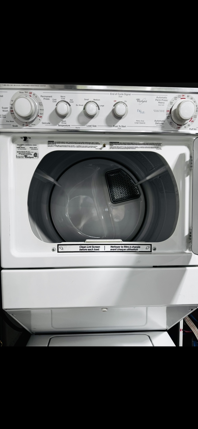 Whirlpool Washer/Dryer Stackable Unit can deliver - photo 2