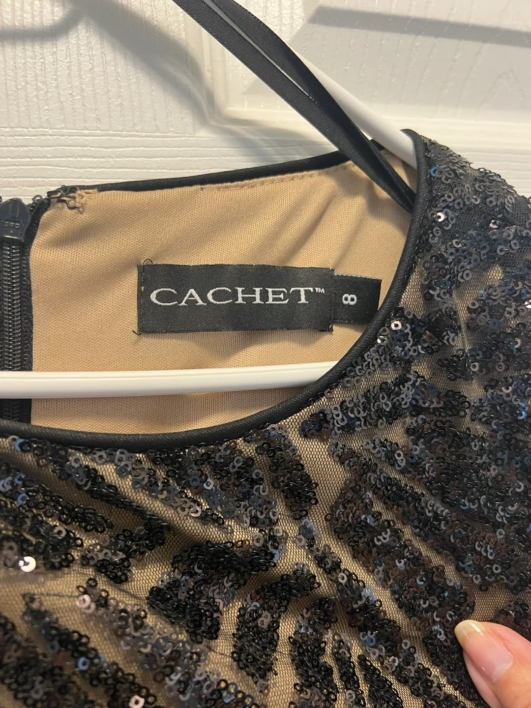 Cachet Black Sequin Dress - Size 8 image indicator(3)