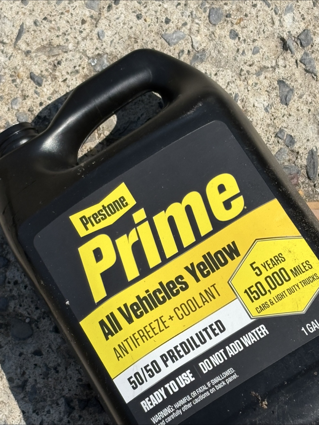 Prestone Prime All Vehicles Yellow Antifreeze + Coolant