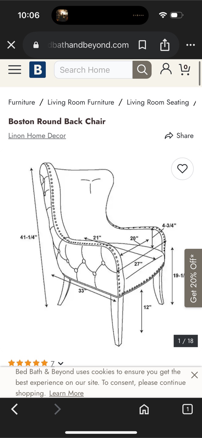 Boston Round Back Chair comes with pillow. No damage - photo 3