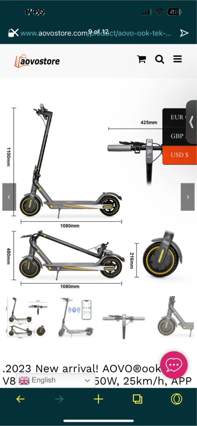 Must go by Friday 29th! Ook-Tek V8 Electric Scooter - photo 4