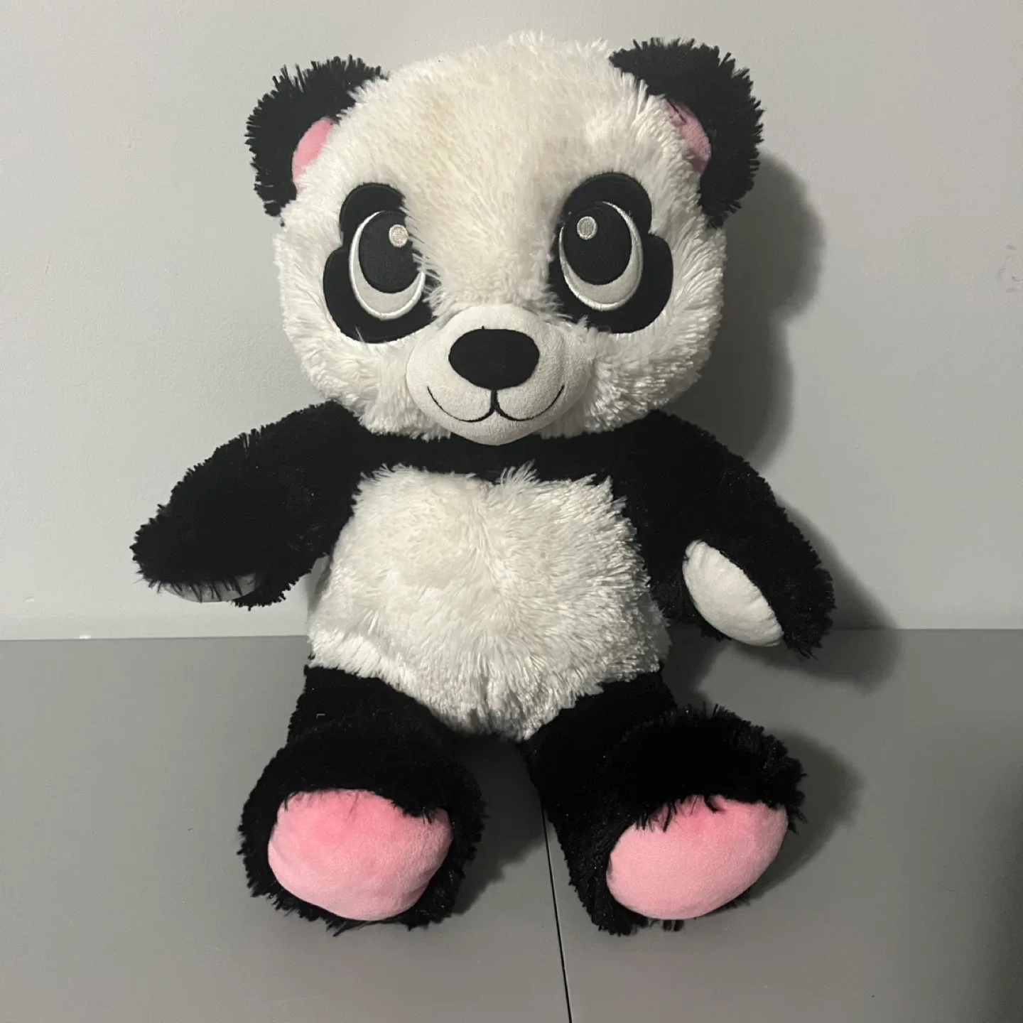 Build a Bear Panda Bear Plush 15" Black White Stuffed Animal