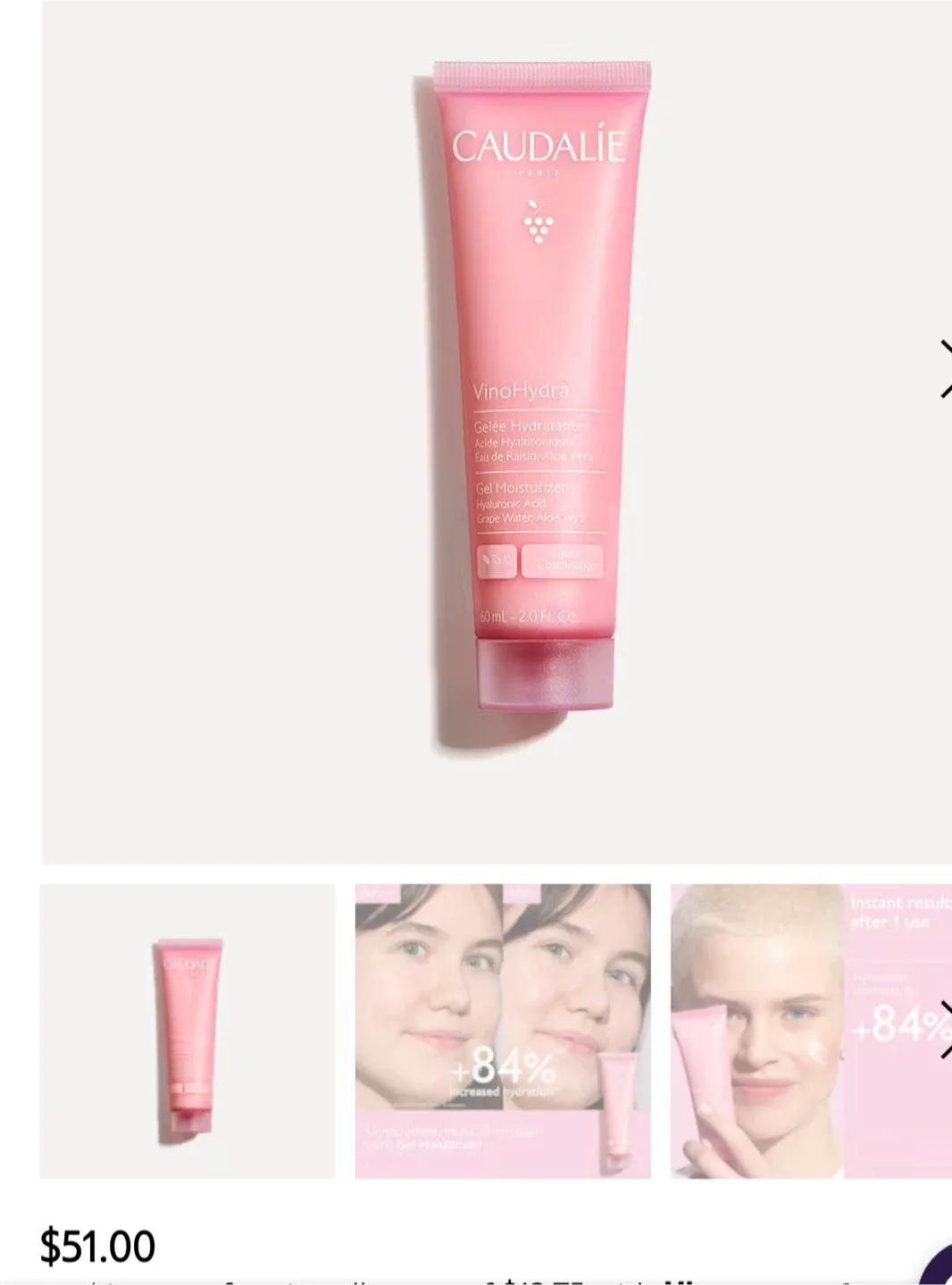 Caudalie VinoHydra Gel Moisturizer 60mL image indicator(2)