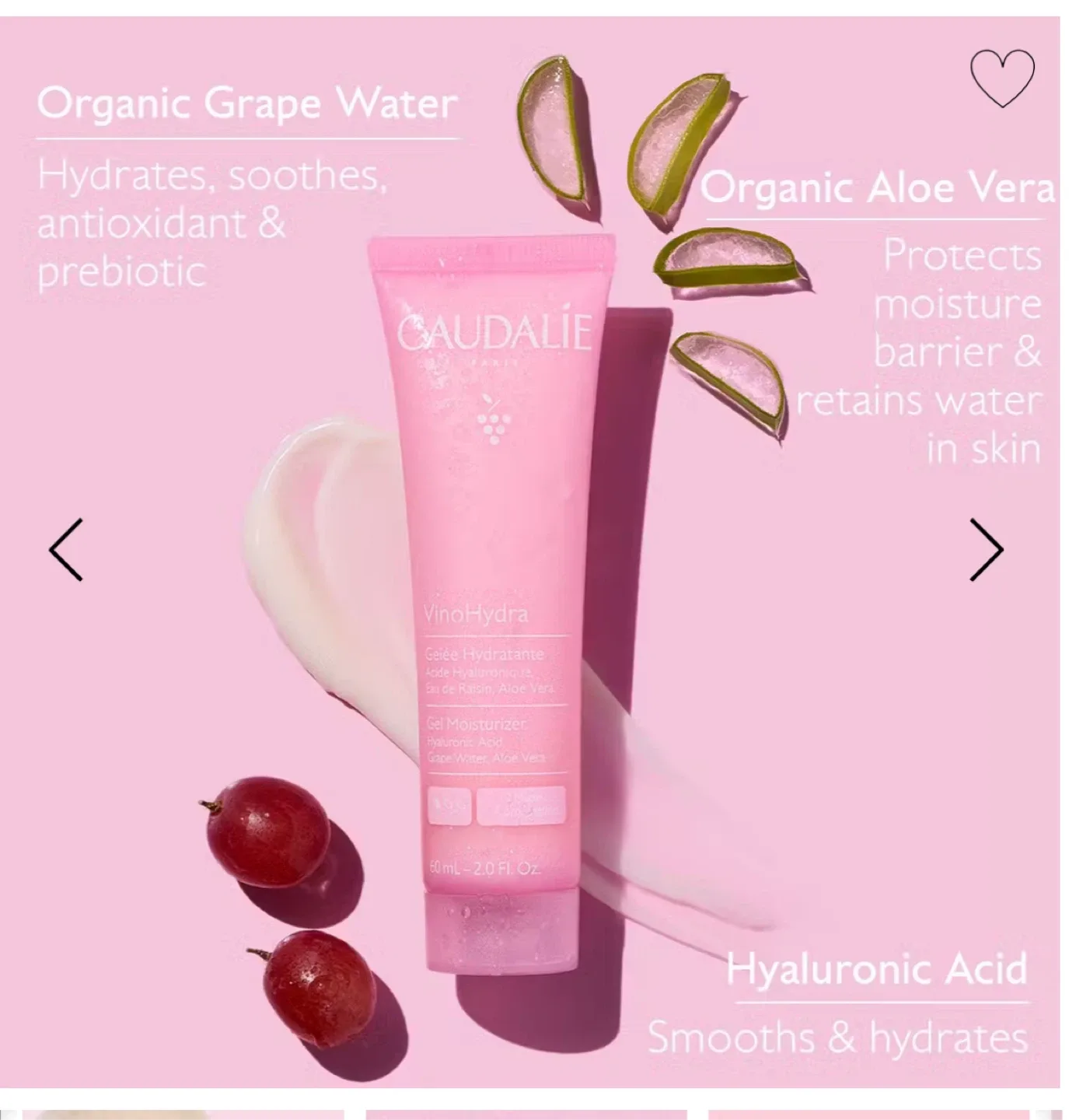 Caudalie VinoHydra Gel Moisturizer 60mL image indicator(3)