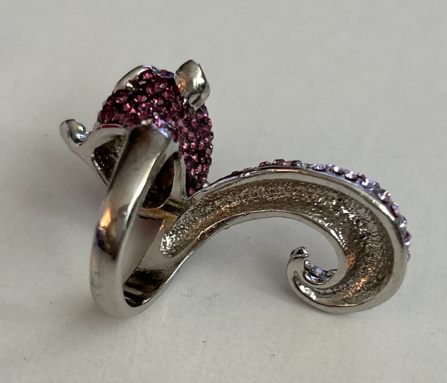 Fox Ring with Rhinestones - Silver Tone image indicator(5)