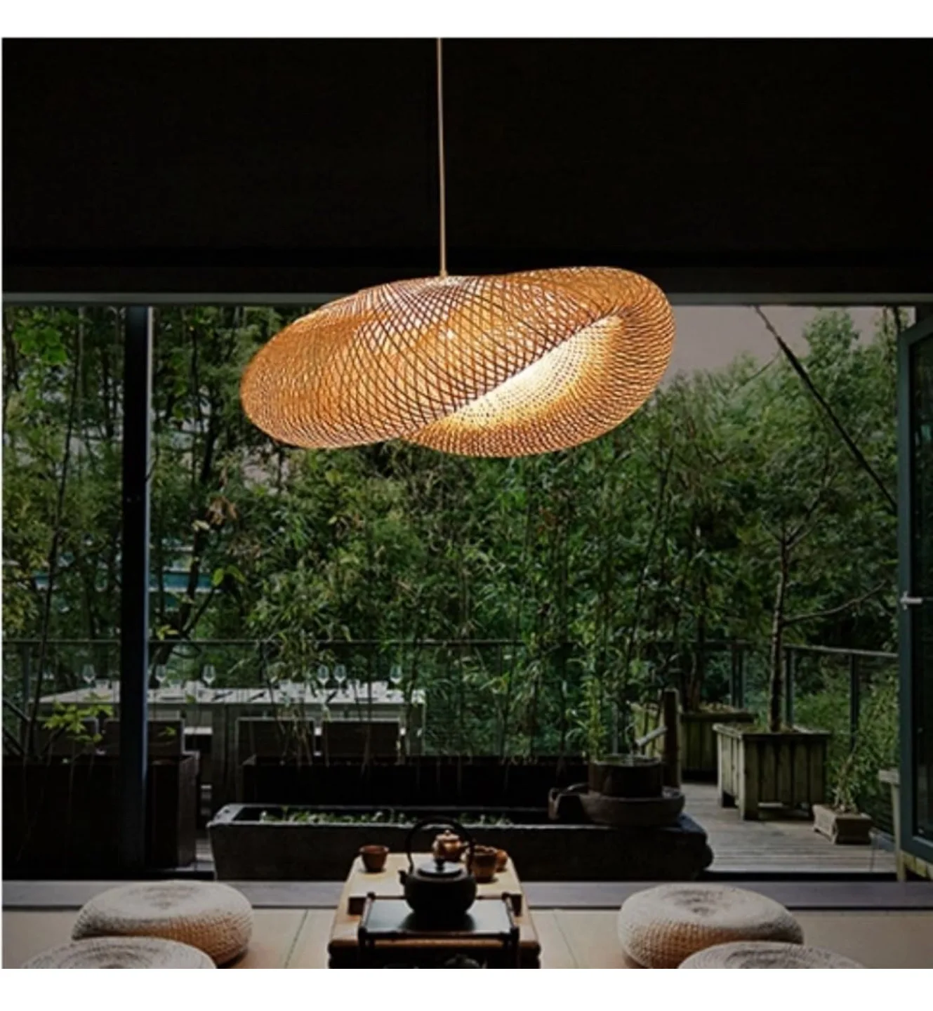 Bamboo Woven Pendant Light thumbnail